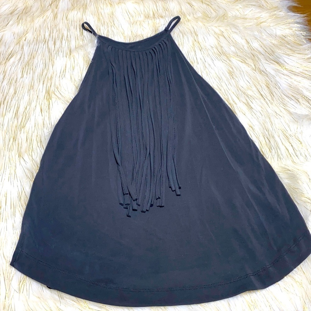 American Eagle - Soft & Sexy Fringe Black Tank XS